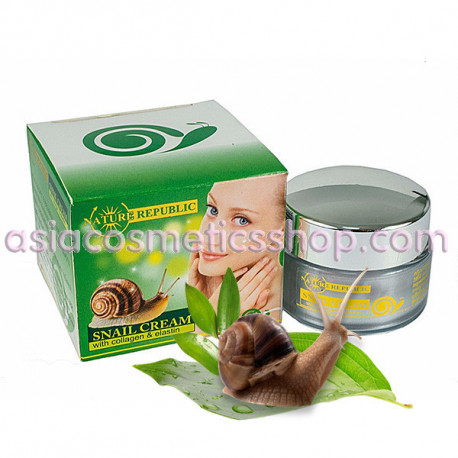 Night cream with snail secretion, collagen and elastin, 20 ml