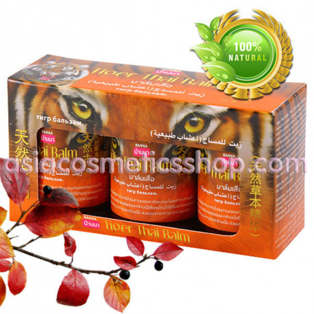 Banna 100% Original Tiger Herbal Balm for Arthritis & Back Pain Relief, 3 pcs x 50 g