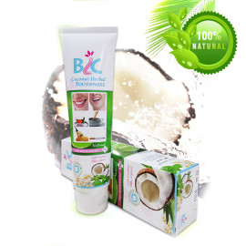 BLC Coconut Herbal Toothpaste 100% Natural Coconut Oil Extraction